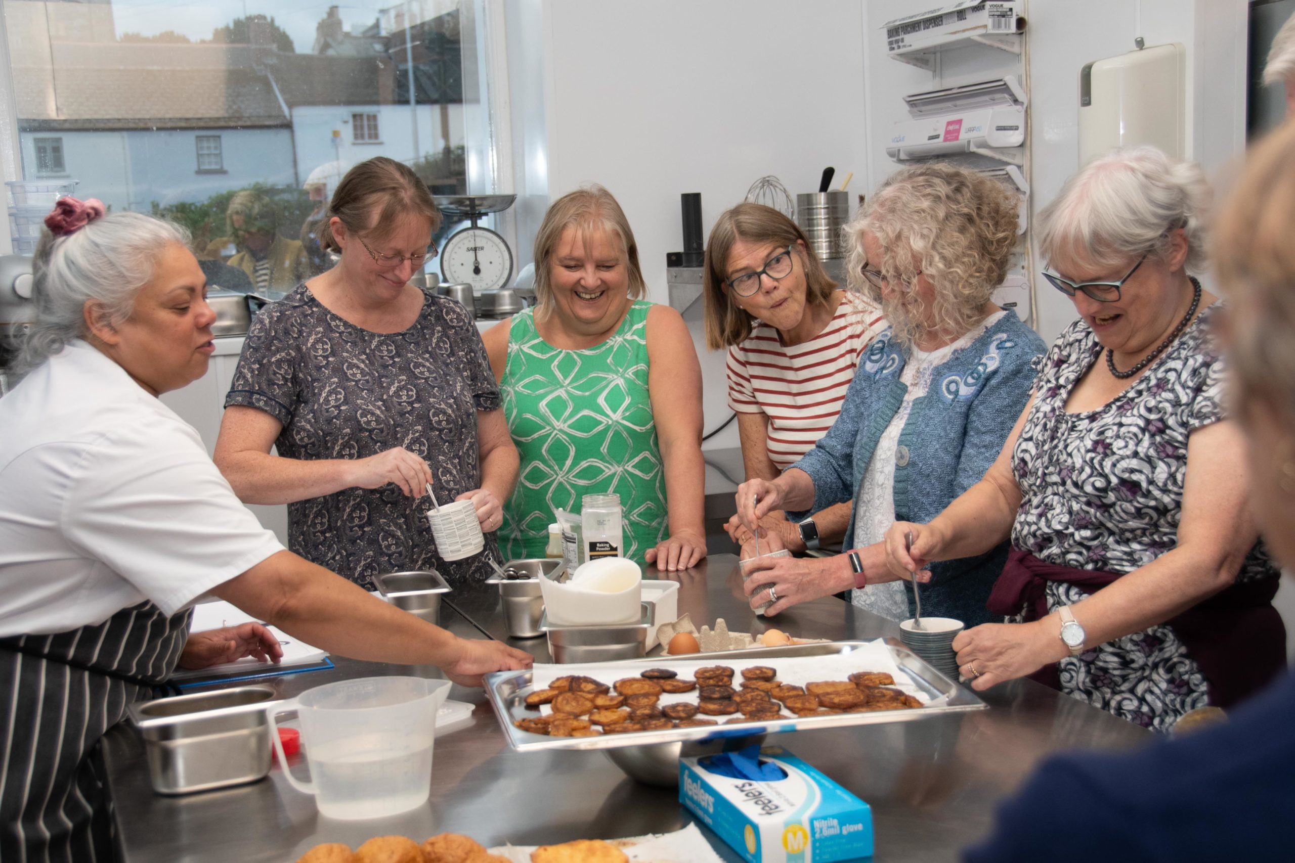 Adults learning low carb swaps at Hands On Cookery School